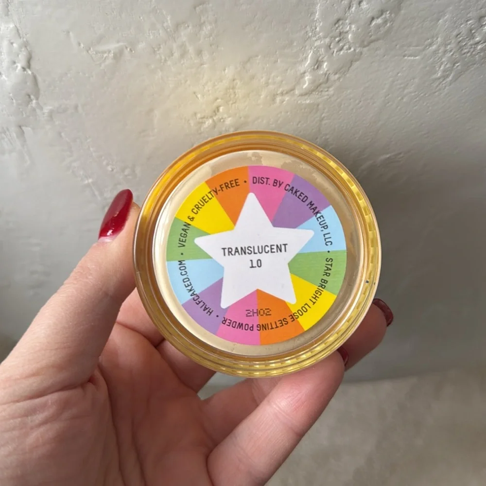 NEW- Half Caked Star Bright Loose Setting Powder in 1.0 Translucent